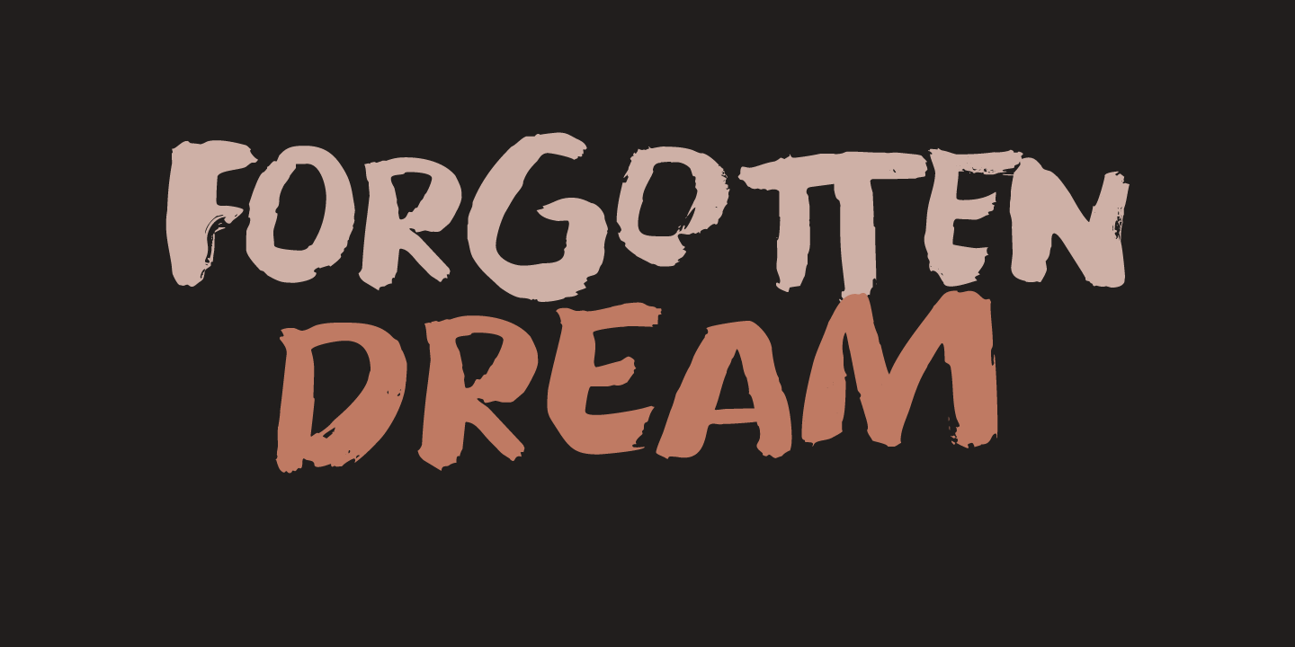 Przykład czcionki Forgotten Dream Italic